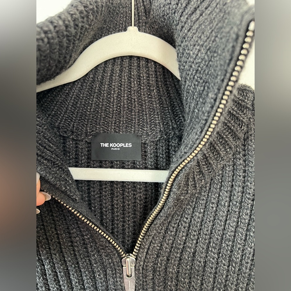 The Kooples Wool Zip Sweater Large - Picture 4 of 9